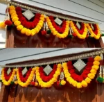 Multicolor Woolen Pom Pom Handmade Traditional Toran For Home Shop & Temple - Image 3