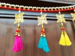Multicolor Woolen Pom Pom Handmade Traditional Toran For Home Shop & Temple - Image 4