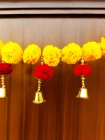 Multicolor Woolen Pom Pom Handmade Traditional Toran For Home Shop & Temple - Image 3