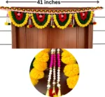 Multicolor Woolen Pom Pom Handmade Traditional Toran For Home Shop & Temple - Image 5