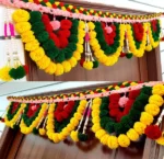 Multicolor Woolen Pom Pom Handmade Traditional Toran For Home Shop & Temple - Image 4