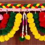 Multicolor Woolen Pom Pom Handmade Traditional Toran For Home Shop & Temple