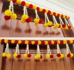 Multicolor Woolen Pom Pom Handmade Traditional Toran For Home Shop & Temple - Image 4