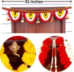 Multicolor Woolen Pom Pom Handmade Traditional Toran For Home Shop & Temple - Image 3