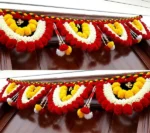 Multicolor Woolen Pom Pom Handmade Traditional Toran For Home Shop & Temple - Image 5