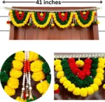 Multicolor Woolen Pom Pom Handmade Traditional Toran For Home Shop & Temple - Image 4