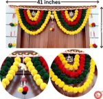Multicolor Woolen Pom Pom Handmade Traditional Toran For Home Shop & Temple - Image 3