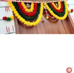 Multicolor Woolen Pom Pom Handmade Traditional Toran For Home Shop & Temple - Image 4