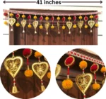 Multicolor Woolen Pom Pom Handmade Traditional Toran For Home Shop & Temple - Image 3