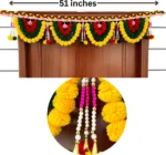 Multicolor Woolen Pom Pom Handmade Traditional Toran For Home Shop & Temple - Image 4