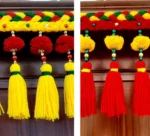 Multicolor Woolen Pom Pom Handmade Traditional Toran For Home Shop & Temple - Image 5