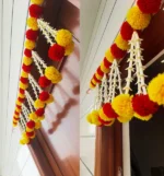 Multicolor Woolen Pom Pom Handmade Traditional Toran For Home Shop & Temple - Image 3