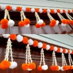 Multicolor Woolen Pom Pom Handmade Traditional Toran For Home Shop & Temple - Image 5