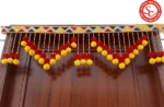 Multicolor Authentic Handcrafted Woolen Toran For Home Shop & Temple - Image 3