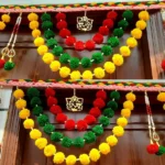 Multicolor Woolen Pom Pom Handmade Traditional Toran For Home Shop & Temple - Image 4