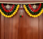 Multicolor Woolen Pom Pom Handmade Traditional Toran For Home Shop & Temple - Image 4