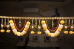 Yellow Woolen Pom Pom Handmade Traditional Toran For Home Shop & Temple - Image 4