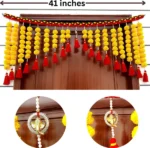 Multicolor Authentic Handcrafted Woolen Toran For Home Shop & Temple - Image 4