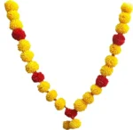 Yellow Woolen Plastic Beads Festivals Perfect For Decorating Homes And Temples - Image 3