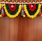 Multicolor Woolen Pom Pom Handmade Traditional Toran For Home Shop & Temple - Image 3