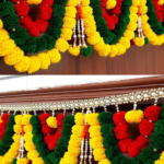 Multicolor Authentic Handcrafted Woolen Toran For Home Shop & Temple