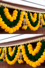 Multicolor Woolen Pom Pom Handmade Traditional Toran For Home Shop & Temple