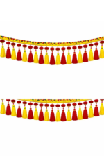 Multicolor Woolen Pom Pom Handmade Traditional Toran For Home Shop & Temple