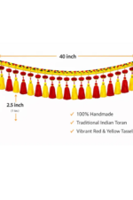 Multicolor Woolen Pom Pom Handmade Traditional Toran For Home Shop & Temple - Image 2