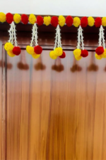 Multicolor Woolen Pom Pom Handmade Traditional Toran For Home Shop & Temple