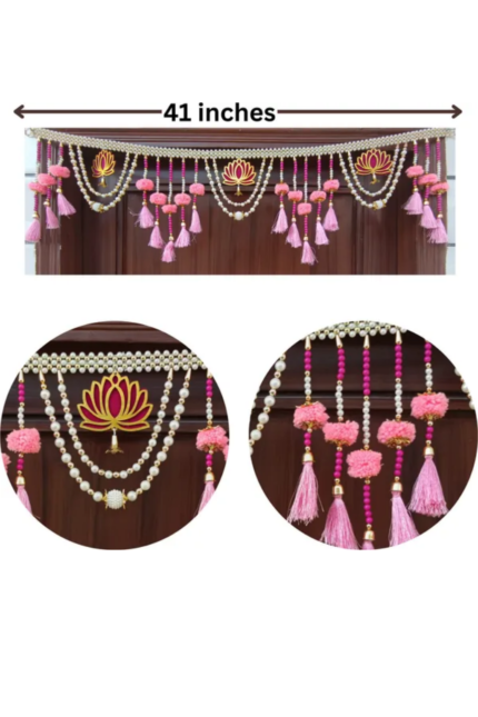 Multicolor Authentic Handcrafted Woolen Toran For Home Shop & Temple