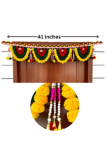 Multicolor Woolen Pom Pom Handmade Traditional Toran For Home Shop & Temple - Image 2