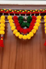 Multicolor Woolen Pom Pom Handmade Traditional Toran For Home Shop & Temple - Image 2