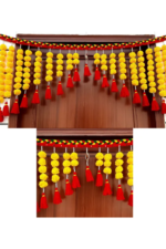 Multicolor Woolen Pom Pom Handmade Traditional Toran For Home Shop & Temple - Image 2