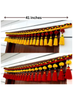 Multicolor Authentic Handcrafted Woolen Toran For Home Shop & Temple - Image 2