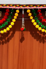 Multicolor Woolen Pom Pom Handmade Traditional Toran For Home Shop & Temple