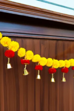 Multicolor Woolen Pom Pom Handmade Traditional Toran For Home Shop & Temple - Image 2