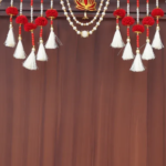 Red Woolen Pom Pom Handmade Traditional Toran For Home Shop & Temple