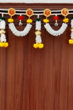 Multicolor Woolen Pom Pom Handmade Traditional Toran For Home Shop & Temple