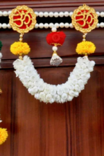 Multicolor Woolen Pom Pom Handmade Traditional Toran For Home Shop & Temple - Image 2