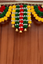 Multicolor Woolen Pom Pom Handmade Traditional Toran For Home Shop & Temple