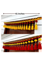 Multicolor Woolen Pom Pom Handmade Traditional Toran For Home Shop & Temple - Image 2