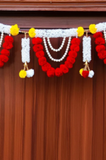 Multicolor Woolen Pom Pom Handmade Traditional Toran For Home Shop & Temple