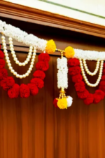 Multicolor Woolen Pom Pom Handmade Traditional Toran For Home Shop & Temple - Image 2