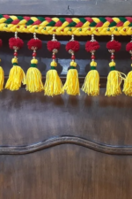 Multicolor Woolen Pom Pom Handmade Traditional Toran For Home Shop & Temple