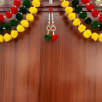 Multicolor Woolen Pom Pom Handmade Traditional Toran For Home Shop & Temple