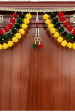 Multicolor Woolen Pom Pom Handmade Traditional Toran For Home Shop & Temple