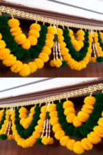 Multicolor Woolen Pom Pom Handmade Traditional Toran For Home Shop & Temple - Image 2