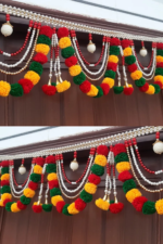 Multicolor Woolen Pom Pom Handmade Traditional Toran For Home Shop & Temple