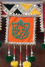 Multicolor Woolen Pom Pom Handmade Traditional Toran For Home Shop & Temple