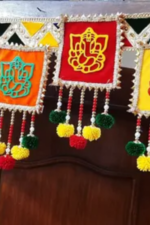 Multicolor Woolen Pom Pom Handmade Traditional Toran For Home Shop & Temple - Image 2